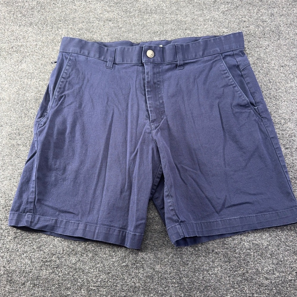 Fabletics Men Blue Chino Shorts Size 34 Cotton Blend Casual 8" inseam